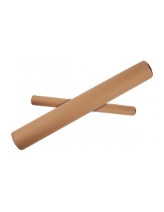 Tube à documents en carton Apli - Avec bouchons en plastique noir - Convient aux formats A3/A2 - Idéal pour les plans, graphique