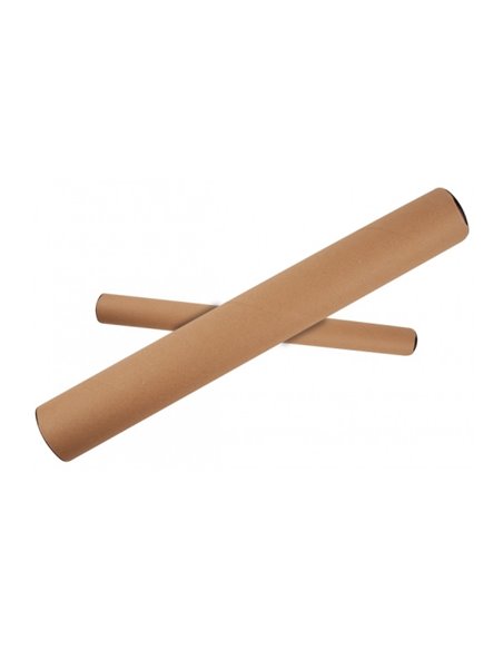 Tube à documents en carton Apli - Avec bouchons en plastique noir - Convient aux formats A3/A2 - Idéal pour les plans, graphique