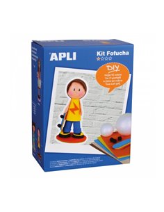 Kit de bricolage Apli Fofucha pour enfants - Comprend le matériel complet, des patrons et des instructions visuelles - Idéal pou