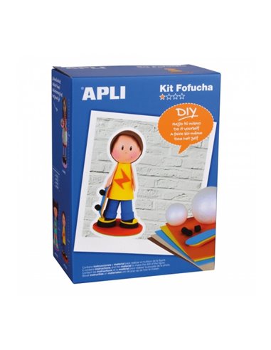 Kit de bricolage Apli Fofucha pour enfants - Comprend le matériel complet, des patrons et des instructions visuelles - Idéal pou