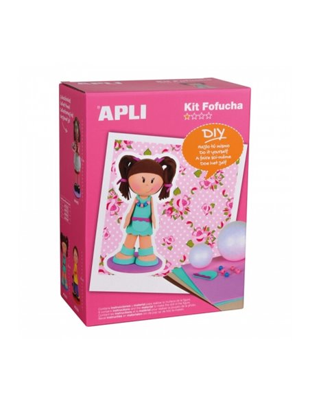 Kit de bricolage pour fille Apli Fofucha - Comprend tout le matériel - Patrons et instructions visuelles - Idéal pour les débuta