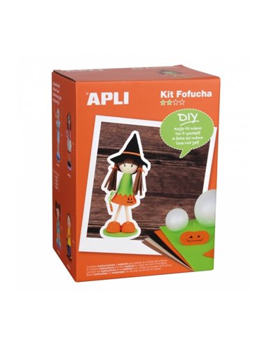 Kit de bricolage citrouille Apli Fofucha - Comprend le matériel et les modèles - Instructions visuelles - Niveau intermédiaire -