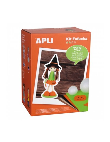 Kit de bricolage citrouille Apli Fofucha - Comprend le matériel et les modèles - Instructions visuelles - Niveau intermédiaire -