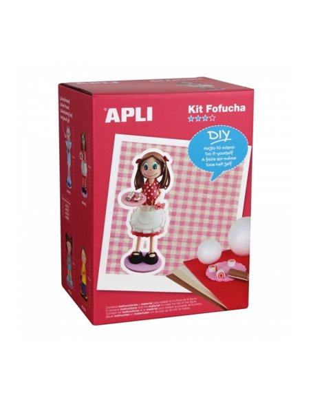 Kit de fabrication de Fofucha Apli Pastry - Comprend le matériel complet, des patrons et des instructions visuelles - Idéal pour