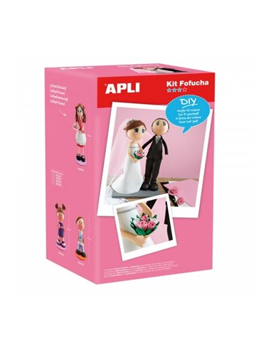 Kit de bricolage pour mariés Apli Fofucha - Tout inclus - Instructions visuelles - Niveau avancé