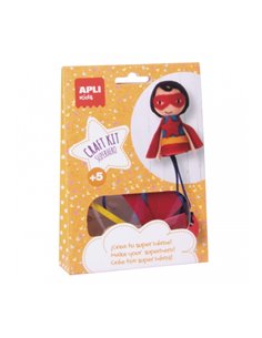 Kit de bricolage Apli Mini Superhero - Réduit le stress - Augmente l'estime de soi - Améliore la mémoire - Développe la coordina