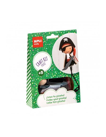 Kit de bricolage pirate Apli Mini - Réduit le stress - Augmente l'estime de soi - Améliore la mémoire - Développe la coordinatio