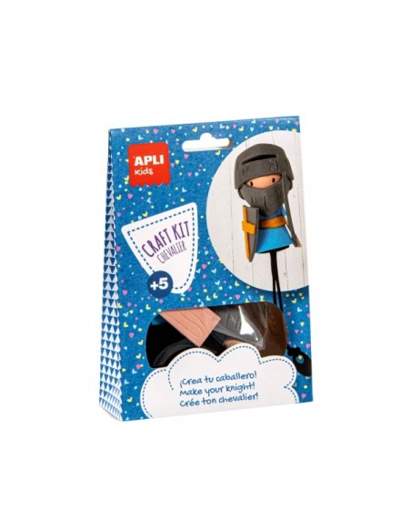 Kit de bricolage Apli Mini Knight - Réduit le stress - Augmente l'estime de soi - Améliore la mémoire - Développe la coordinatio