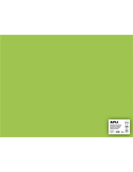 Papier cartonné Apli vert clair 50 x 65 cm 170 g 25 feuilles