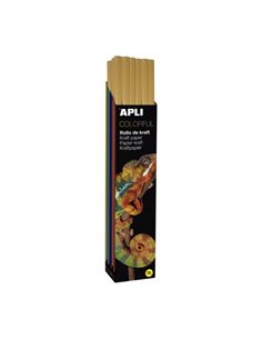 Rouleau de papier kraft Apli - 70 g - Fibres naturelles - Haute résistance - Uniformité des couleurs - Idéal pour l'artisanat et