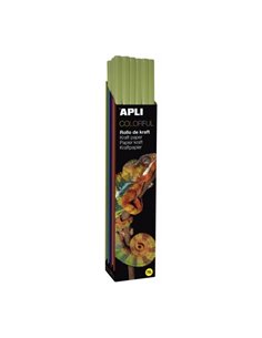 Rouleau de papier kraft Apli - 70 g - Fibres naturelles - Haute résistance - Uniformité des couleurs - Idéal pour l'artisanat et