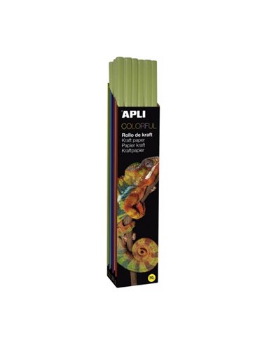 Rouleau de papier kraft Apli - 70 g - Fibres naturelles - Haute résistance - Uniformité des couleurs - Idéal pour l'artisanat et