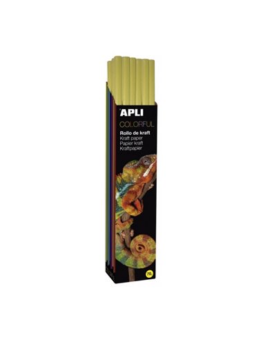 Rouleau de papier kraft Apli - 70 g - Fibres naturelles - Haute résistance - Couleurs homogènes - Idéal pour l'emballage et l'ar