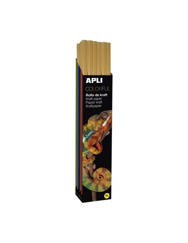Rouleau de papier kraft Apli - 70 g - Fibres naturelles - Haute résistance - Uniformité des couleurs - Idéal pour l'artisanat et