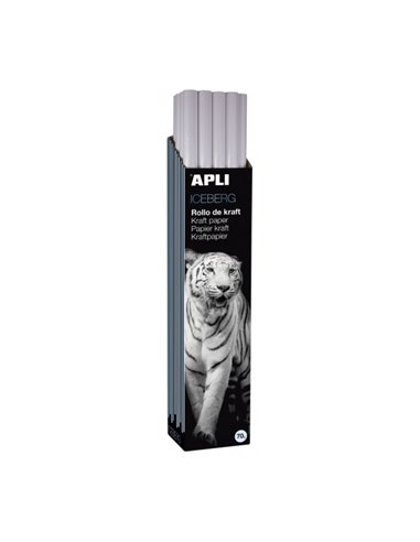 Rouleau de papier kraft Apli - 70 g - Fibres naturelles - Haute résistance - Couleurs homogènes - Idéal pour l'emballage et l'ar