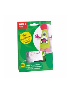 Kit de bricolage Apli Mini Monster - Réduit le stress - Augmente l'estime de soi - Améliore la mémoire - Développe la coordinati