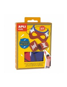 Kit de bricolage Apli Mini Superhero - Comprend 12 pièces et une corde élastique - Réduit le stress - Augmente l'estime de soi -