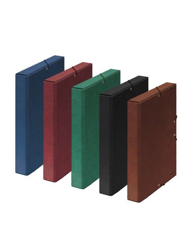 Boîte de projet Dohe dos 3 cm - Porte-cartes sur dos - Dimensions 245 x 350 x 30 mm - Fermeture par élastiques - Carton doublé d