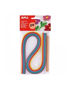 Kit de quilling Apli - Comprend un outil et 120 bandes de papier - Idéal pour les décorations et l'artisanat originaux - Parfait