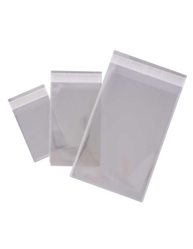 Sachets transparents en polypropylène Apli 250 x 330 mm avec fermeture adhésive - Calibre 120 - Haute résistance et flexibilité 
