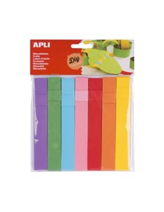 Bandes de papier Apli - 30 bandes par couleur - Parfaites pour les décorations, les couronnes et l'artisanat - Couleurs assortie