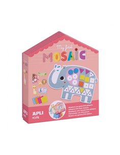 Mosaïque d'animaux de la jungle - 5 feuilles XL prédécoupées - 8 feuilles de mousse EVA - Facile à utiliser avec guide couleur -