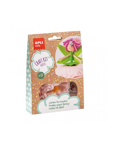 Kit de bricolage Apli Mini Fée Rose – Réduit le stress – Augmente l'estime de soi – Améliore la mémoire – Développe la coordinat