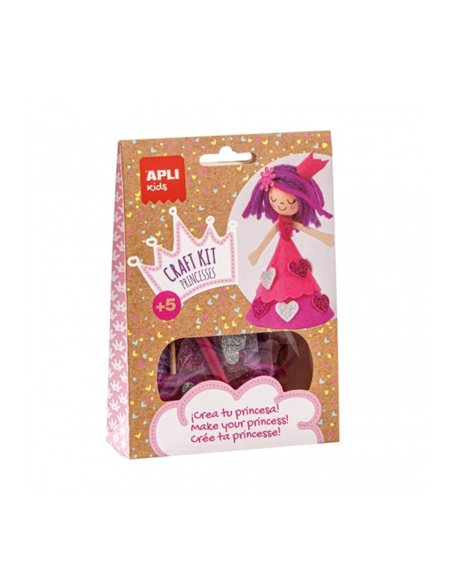 Kit de bricolage Apli Mini Princesse Rose - Réduit le stress - Augmente l'estime de soi - Améliore la mémoire - Développe la coo