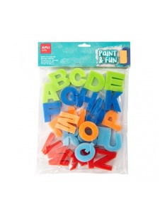 Tampons éponge Apli ABC - 26 lettres - Stimule la créativité et les compétences manuelles