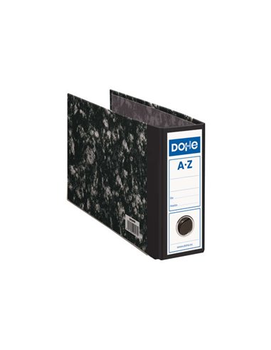 Classeur à levier Dohe Archinovo marbré, format paysage, avec œillet, carton doublé de papier imprimé, coins métalliques, noir m