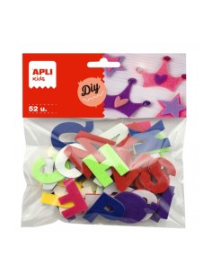 Lettres en feutre assorties Apli - Très résistantes - Idéales pour l'artisanat et l'éducation de la petite enfance - Couleurs as