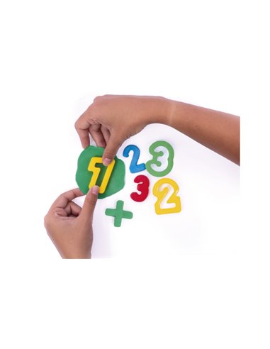 Pack d'accessoires de modelage Jovi : 11 moules numérotés + 1 pièce pour extraction – Moules de découpe en plastique pour pâte à