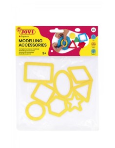 Sac à suspendre Jovi avec 8 moules de découpe géométriques – Moules en plastique pour pâte à modeler Play-Doh – Facile à utilise