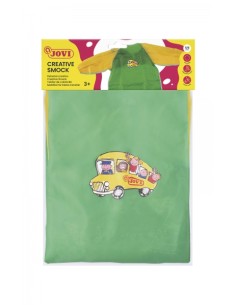 Tablier Jovi pour enfants de 5 à 8 ans - Protection antitache - Poignets élastiques - Ajustement facile - Vert