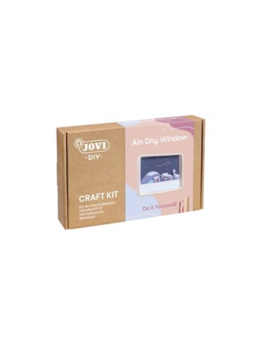 Kit de bricolage pour fenêtre paysagère Jovi - Pâte durcissante à séchage à l'air - Outils de modélisation - Peintures à la goua