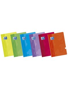 Oxford Classic Lot de 10 cahiers agrafés format A5+ quadrillés 4 x 4 mm - 48 feuilles avec marge - Couverture souple plastifiée 