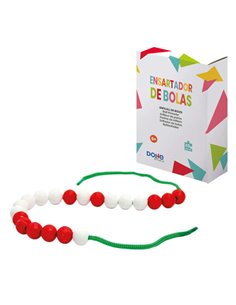 Matériel pédagogique Dohe - Cordon de 20 boules - Permet de travailler la numération et le calcul - Décompositions des 20 premie