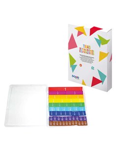 Bandes de fractions équivalentes Dohe - Matériau en carton robuste - Comprend une bande d'unités et des fractions jusqu'au douzi