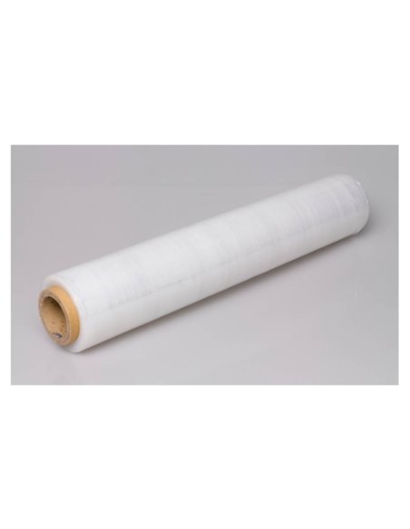 Bobine de film étirable Fabrisa avec mandrin de 23 microns - Largeur 50 cm - Poids 2 kg - Haute résistance - Transparent
