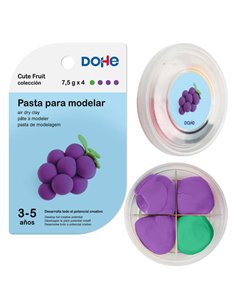 Pâte à modeler Dohe Cute Fruit Collection Raisin - Légère et flexible - Convient aux enfants de 3 à 5 ans