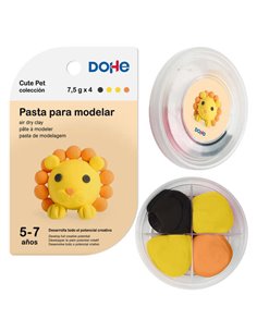 Pâte à modeler Dohe Cute Pet Collection Lion - Légère et flexible - Convient aux enfants de 5 à 7 ans