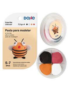 Pâte à modeler Dohe Cute Pet Collection Abeille - Légère et flexible - Convient aux enfants de 5 à 7 ans