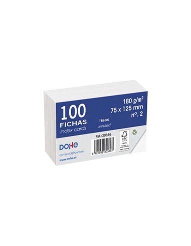 Chips de carton offset blanc Dohe - 180 g - Paquet de 100 unités