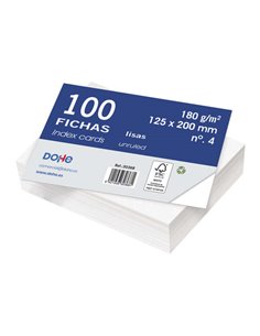 Chips en carton offset blanc Dohe - 180 g - Paquet de 100 unités - Uni