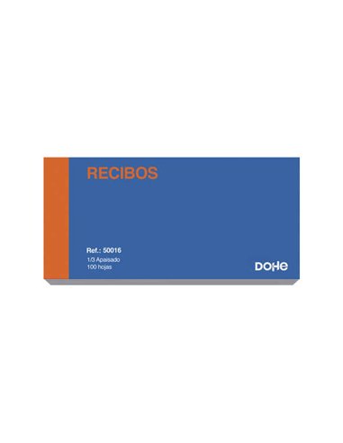 Carnet de reçus Dohe - Paysage 3 - 100 feuilles pré-imprimées en 2 couleurs - Simple
