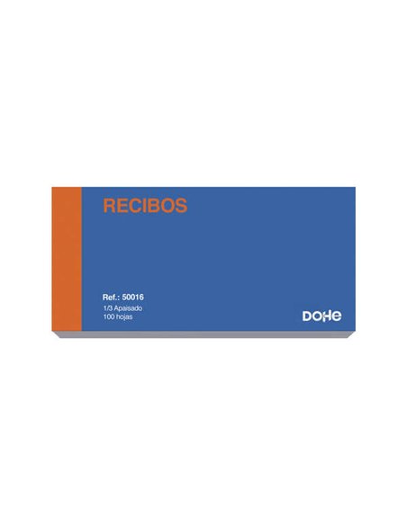 Carnet de reçus Dohe - Paysage 3 - 100 feuilles pré-imprimées en 2 couleurs - Simple