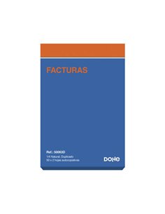 Carnet de factures Dohe - Quart naturel - 50 x 2 feuilles autocopiants - Duplicata