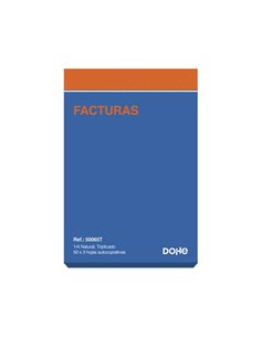 Carnet de factures Dohe - Quart naturel - 50 x 3 feuilles autocopiants - Triple exemplaire