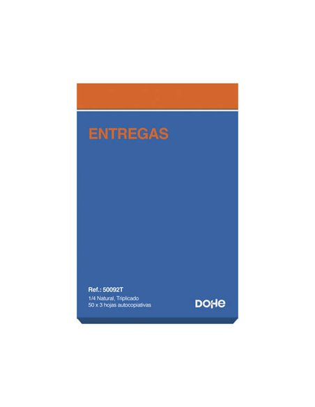 Livret de livraison Dohe - Quart naturel - 50 x 3 feuilles autocopiants - Triple exemplaire