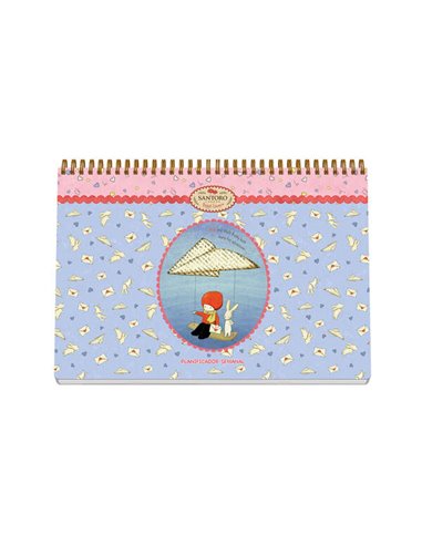Agenda perpétuel Dohe Santoro Poppi Loves Messenger, reliure spirale, couverture semi-rigide, format A4, 64 feuilles, 2 feuilles